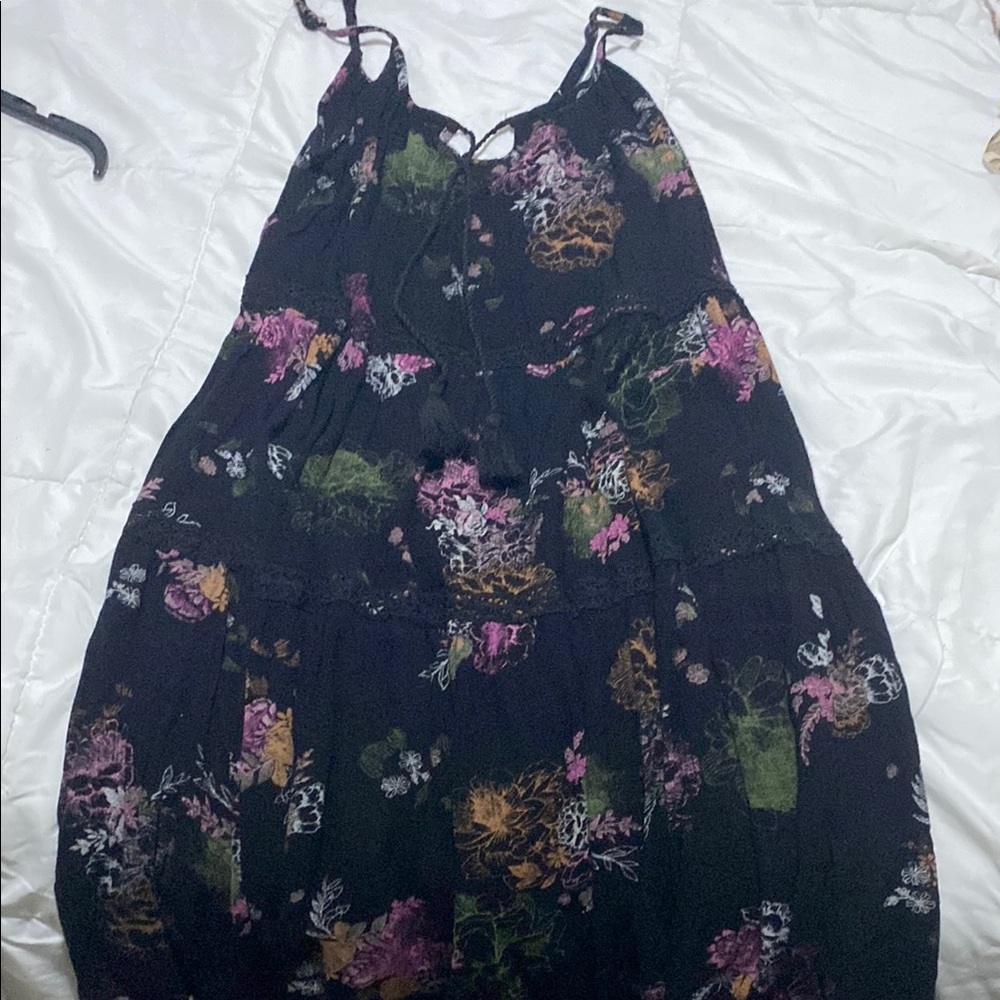 Floral Black dress